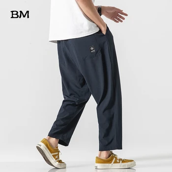 Coreeană Stil Casual Streetwear Gâfâi 2019 Vara Mens Pantaloni De Trening Confortabil Pantaloni Largi Haine Noi De Moda, Plus Pantaloni Sudoare