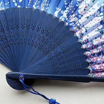 6 Inch Femeie Pliabil Fan Bambus Os Handheld Fan Chinez Fan Pliere