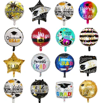 50pcs 18inch Rundă de Absolvire Școală Folie, Baloane cu Heliu pentru Felicit Consumabile Partid Gonflabile Decor Aer Baloane Mingea