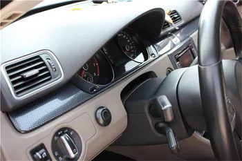 2 buc/lot Masina autocolante ABS fibra de carbon de cereale pe partea Pasagerului tabloul de bord decor acoperire pentru perioada 2012-VW Volkswagen Passat B7 CC