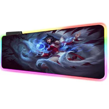 Gaming Mouse Mat World of Warcraft Încălzit Bază de Cauciuc Mouse-pad LED RGB cu Marginile Cusute Birou Mat 900x400mm Accesorii de Joc