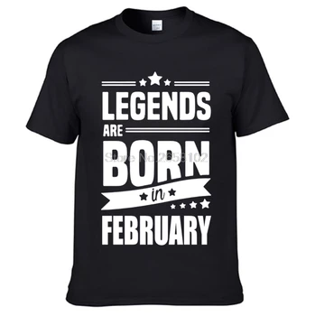 Moda de vara Sunt Născute În februarie tricou Cadou de Ziua Tatălui T-Shirt Noutate Barbati Bumbac Maneca Scurta Topuri