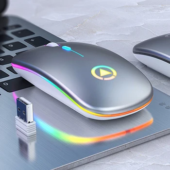 Reîncărcabilă Mouse-ul fără Fir Tăcut LED Backlit Soareci USB Optic Ergonomic Mouse de Gaming PC Mouse de Calculator Pentru Laptop PC