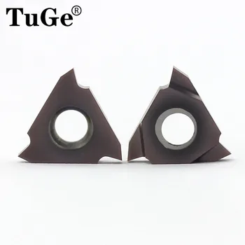 TuGe Strung de cotitură instrumente insertii carbură triunghi insertii de tăiere lama TGF32R TGF32L pentru cioplire 0.5 mm, 1mm, 1.5 mm, 2mm 3mm