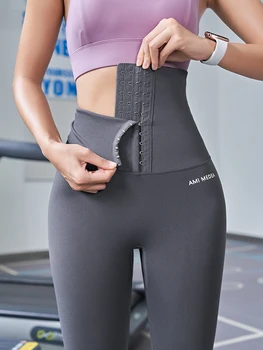 Fitness pentru femei corset hip lift postpartum talie mare colanti de yoga pantaloni cu Talie Antrenament jambiere Femei Sală de Funcționare de Formare Colanti