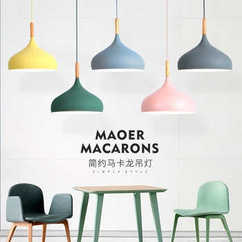 Creative Pandantiv Lumina lămpii Restaurant abajur Living Sala de Mese Bar Modern Agățat de Iluminat Colorate Macaron