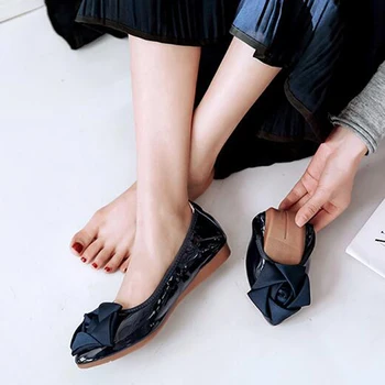 COVOYYAR 2019 Crescut Femei Pantofi Balerini Subliniat Toe Slip on Mocasini Balerina Pliabil Casual Pantofi de damă Plus Dimensiune 41 WFS489