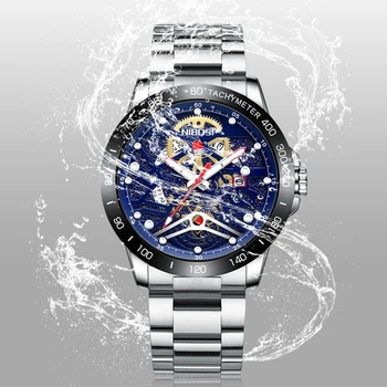 NIBOSI Noua Moda Ceas de Bărbați, Marca Sport Mens Ceasuri Impermeabil Cuarț Ceas Barbat Casual Militare Ceasuri Relogio Masculino