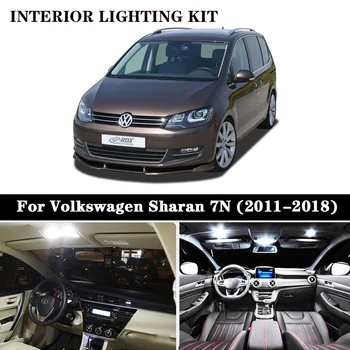 17pcs LED lampa plăcuței de înmatriculare pentru 2011-2018 pentru Volkswagen Sharan 7N bec LED lumina de interior kit complet pachet