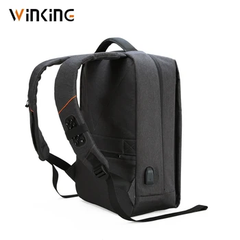 Kongsons VK Pătrat de afaceri de moda sac de calculator USB de încărcare anti-furt urban rucsac de călătorie pentru tineri