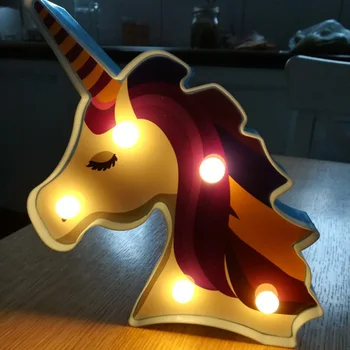 Unicorn partidul decor 3D unicorn Flamingo Alpaca lumină LED-uri pentru home decor dormitor lumina LED-uri de aniversare pentru copii copil de dus lumina
