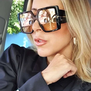 Noi, Supradimensionate, ochelari de Soare Patrati de Design de Epocă Femei 2021 Ochelari de Soare Moda Nuante UV400 Barbati Brand de Lux de sex Masculin de sex Feminin de Ochelari