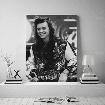 Retro Harry Styles Panza Poze Home Decor Negru și Alb Pictura Postere HD Printuri opera de Arta de Perete Modular Living