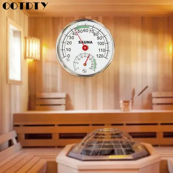 Din Oțel inoxidabil Termometru Higrometru pentru Sauna Temperatura Camerei, Umiditate Metru