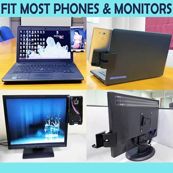 Smartphone Monteaza Sta Safty Suport de telefon Mobil cu Silicon Distanțier pentru Telefon Fix Clip pe tv cu Slim Laptop Monitor Monitor