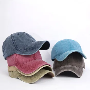Steaua YIBO Același Stil de Moda Retro Spălate Denim Șapcă de Baseball Bărbați Femei Hip Hop Moale Pălărie de Top Culoare Solidă