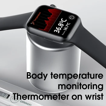 W16 Ceas Inteligent 1.75 inch Full Touch rezistent la apa IP68 Smartwatch cu Rata de Inima tensiunea Arterială ECG Monitor Watch6 PK IWO 12 IWO 8
