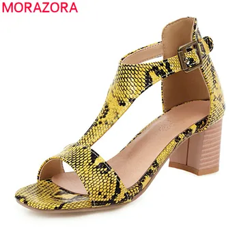 MORAZORA 2020 plus dimensiune 33-46 moda femei sandale de vară catarama vara pantofi casual claasic șarpe confortabil femei pompe