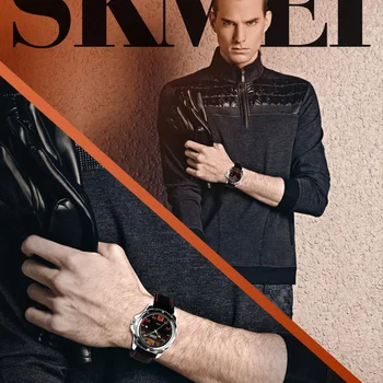 De lux SKMEI Brand de Oameni de Moda Cuarț Ceasuri Casual Calendar Data Rochie Ceas rezistent la apa 30M de Afaceri de Sport Ceasuri de mana
