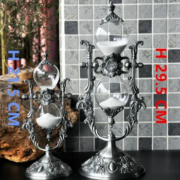 15/30min Metal Retro Clepsidra de Nisip Ceas Desktop Acasă Decor Bucătărie Timer Ceas de Nisip Cadou Pentru Prietena Nunta de Ziua HW131