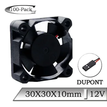 100buc/Lot Gdstime DC 12V 30mmx10mm 30mm fără Perii Dupont de Răcire Silent Fan 3010S 3 cm Mini Cooler Imprimantă 3D Radiator Fan