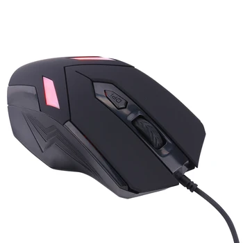 USB Wired Mouse de Gaming 2400DPI 6 Butoane LED Optic Profesional Pro Mouse Gamer Soareci de Calculator pentru PC, Laptop, Jocuri cu Soareci