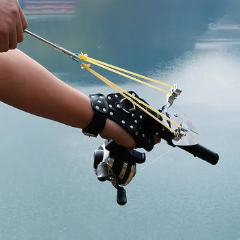 Pescuit Profesionist Praștie Set Puternic, Plin De Pescuit Catapulta În Aer Liber De Fotografiere De Vânătoare Instrument De Pescuit Rolă + Sageti+Mânerul Din