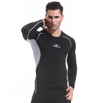 FJ506B-Antrenament fitness barbati tricou maneca Scurta barbati termică musculare culturism purta compresie Elastică Subțire exercițiu de îmbrăcăminte