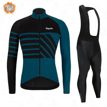 Ralvpha Cald 2020 Iarna Noi Thermal Fleece Haine de Ciclism pentru Bărbați Jersey Suit în aer liber, Bicicleta MTB Imbracaminte Salopete Pantaloni
