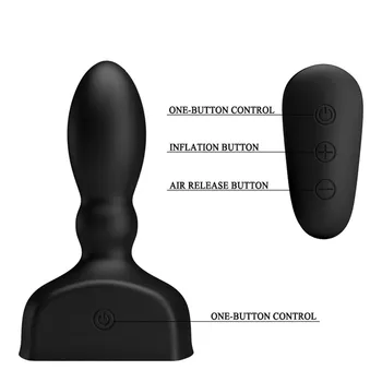 Control Wireless Supradimensionate Gonflabile Pompa De Aer Vibrator Dop De Fund De Expansiune Analsex Penis Artificial Jucarii Sexuale Pentru Femei Barbati Prostata Pentru Masaj
