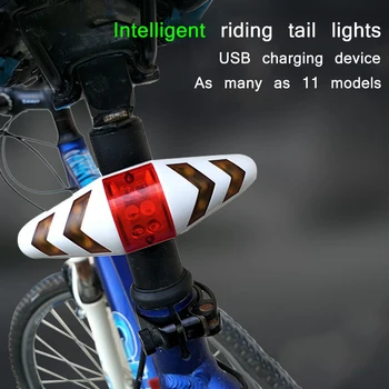 Bateria de Biciclete Lumina USB Reîncărcabilă Muntele Biciclete Lampa Spate Coada de Lumină Led-uri de semnalizare Ciclism Bicicleta Lumina Lanternei