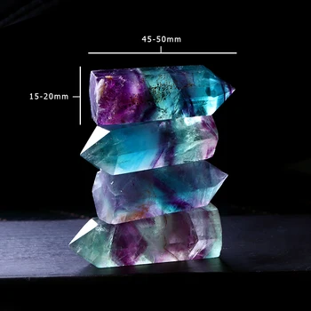 1 BUC Naturale Cristal de Fluorit Hexagon Coloană de Cristal Punct de Biroul de Acasă Decor Cadou