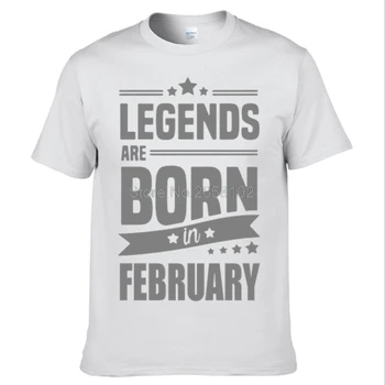 Moda de vara Sunt Născute În februarie tricou Cadou de Ziua Tatălui T-Shirt Noutate Barbati Bumbac Maneca Scurta Topuri
