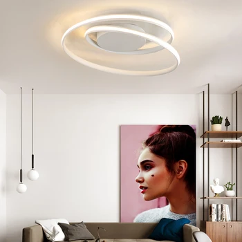 Luciu Lumini Plafon Lampă cu LED Pentru Living Dormitor Camera de Studiu Home Deco AC85-265V Modern Alb montare pe suprafață, Lampă de Plafon
