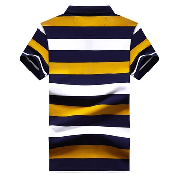 De înaltă Calitate, cu Dungi 3D Broderie Tricou Polo Casual Tricouri Polo barbati maneca Scurta tricou polo 2020 New Sosire polosshirt