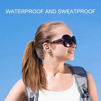 TWS căști fără Fir, Căști Stereo Mini Bluetooth5.0 Căști Cu Microfon Dual Sport Rezistent La Apa Căști Auto Pairing Cască