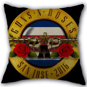 Guns N Roses fata de Perna Lenjerie din Bumbac Tesatura Pătrat cu Fermoar fata de Perna 45X45cm Nunta Perna Decorativa acoperi Cădere de Transport maritim