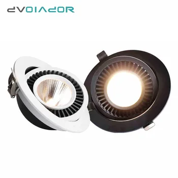 Estompat LED Downlight 5w 7w putere de 10w, 12w Încastrat Plafon Lampă de 360 de Grade de Rotație lumini la fața locului AC 220V 110V Interior LED Bec