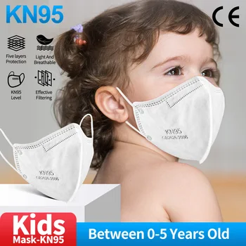 0-5 VECHI FFP2 KN95 Masca Copil 5-Strat de Respirat Praf Mască de Protecție KN95 Fete Baieti KN95 Copii Mască FFP2 Mascarillas