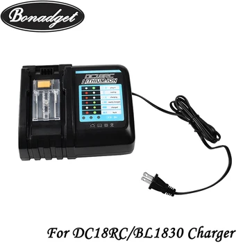 Bonadget Baterie Li-Ion Încărcător 3A Curent de Încărcare Pentru Makita 14,4 V Bl1830 18V Bl1430 Dc18Rc Dc18Ra Instrumente de Putere Dc18Rc Taxa