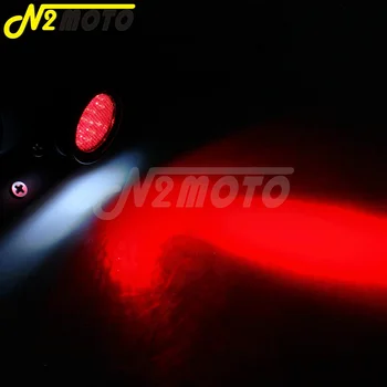 Universal Motociclete Retro LED Tail Light Mesh Grill Coada de Frână Lumină de Lampă w/ lampa Numărului de Înmatriculare pentru Chopper Harley Cafe Racer