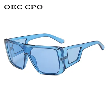 Supradimensionate Una Bucata ochelari de Soare pentru Femei Brand Designer de Moda de Top Plat Steampunk ochelari de Soare Vintage Ochelari de UV400 O676
