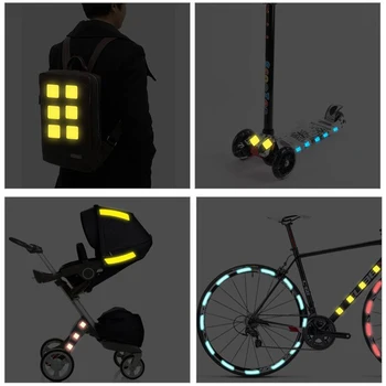 Suprafață reflectorizantă autocolante carucioare, biciclete, saci, pentru a îmbunătăți siguranța rutieră pe timp de noapte și în amurg