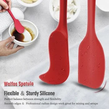 Walfos 5PCS/Set Non-Stick Spatula de Silicon pentru Copt produse de Patiserie, Rezistent la Căldură Spatula de Silicon Bucătărie cu Ustensile de Gătit Instrument