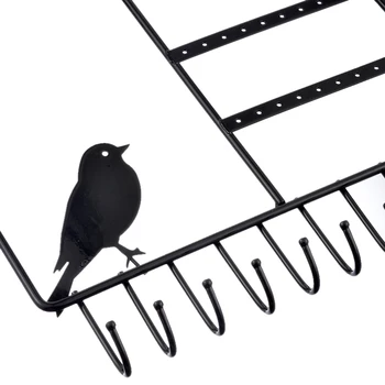 Black Bird Cage Organizator De Bijuterii Display Stand Titular Cercei Colier Bratara Rack De Afișare Suport Bijuterii Organizator De Stocare
