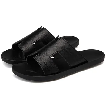 2019 vara barbati piele sandale papuci barbati beach sandale casual, papuci de produse cu dublă utilizare sandale de înaltă calitate sandale