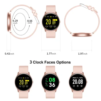 În 2020, Noul ceas Inteligent IP68 rezistent la apa de Fitness tracker monitor de ritm Cardiac Muzica de control Bărbați femei smartwatch pentru Android IOS Cutie