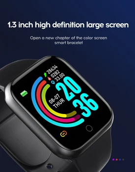 Y68 Ceas Inteligent Bărbați Femei D20 Bluetooth Smart Band Tensiunii Arteriale Monitor de Ritm Cardiac Tracker de Fitness Smartwatch pentru Android IOS