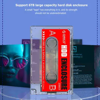 ORICO 2580U3 USB 3.0 Hard Disk Mobil Caz Transparent 6TB 2.5 inch SATA HDD SSD Extern Cabina de Box pentru Laptop PC