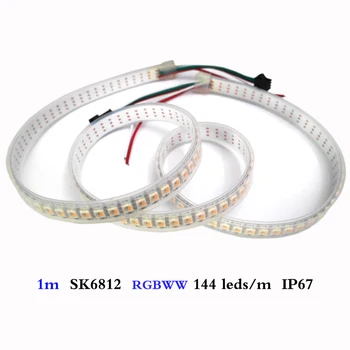 5V 1m SK6812 30/60/144 led-uri/Pixel/m 4 în 1 RGBW+NW/CW/WW adresabile similare 2812b benzi cu led-uri impermeabil IP67/non-IP30 rezistent la apa
